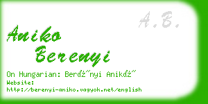 aniko berenyi business card